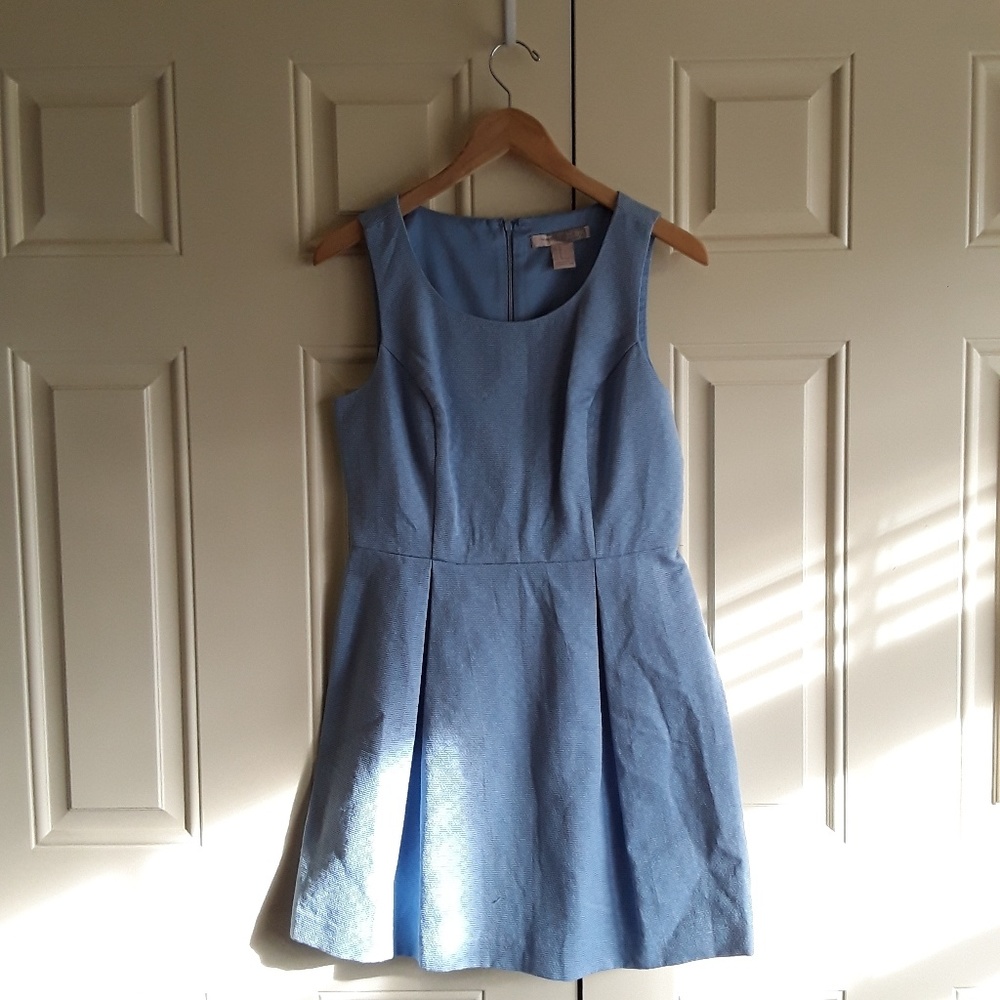 Baby Blue Sleeveless Dress with Ribbing NWOT